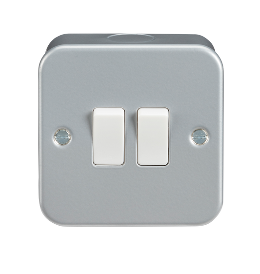Knightsbridge M3000 metal clad 10AX 2G switch grey