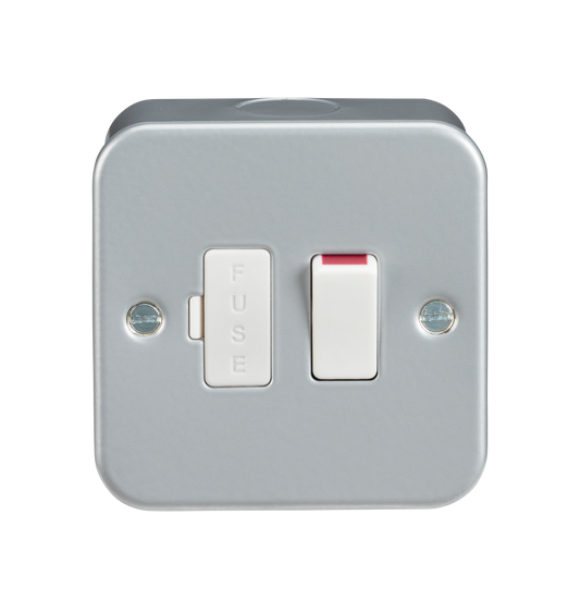 Knightsbridge M6300 metal clad switched fused spur grey