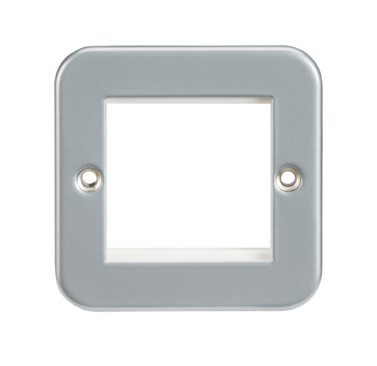 Knightsbridge M2G metal clad 2G modular faceplate grey