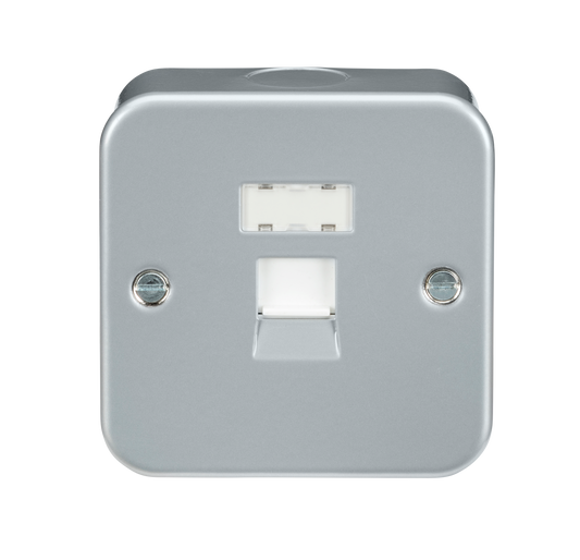 Knightsbridge MRJ45 metal clad 1G RJ45 network outlet grey