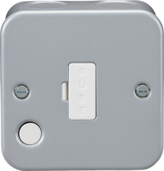 Knightsbridge M6000F metal clad fused spur flex outlet grey