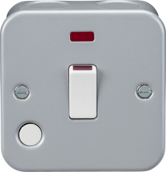 Knightsbridge M8341NF metal clad 20A DP switch neon flex grey