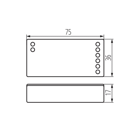 Kanlux CTRL 12/24V MONO/CCT dimensions diagram