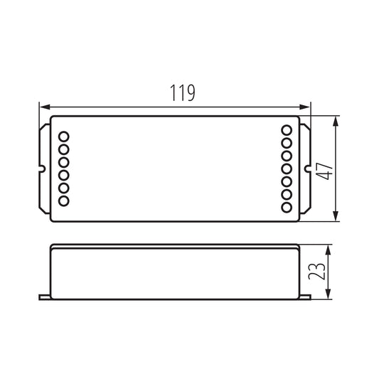 Kanlux CTRL 12/24/48V ALL-IN dimensions diagram