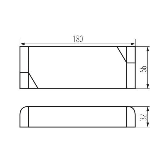 Kanlux POWELED P 24V 100W dimensions diagram