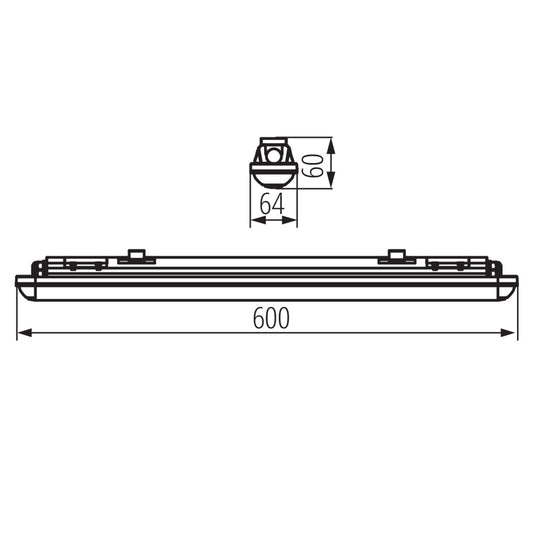 Kanlux DICHT LED 18W dimensions diagram