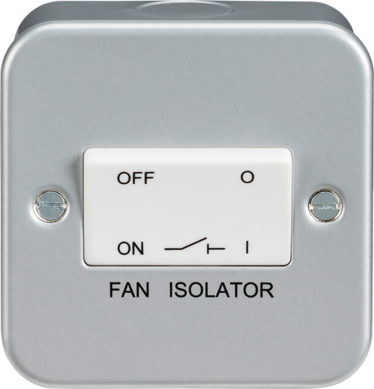 Knightsbridge M1100 metal clad fan isolator switch grey