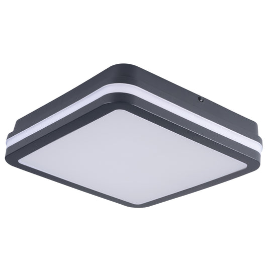 Square LED ceiling light graphite