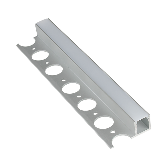EMCO LEDAP6 Central/End Tile-In Aluminium LED Strip Profile Silver