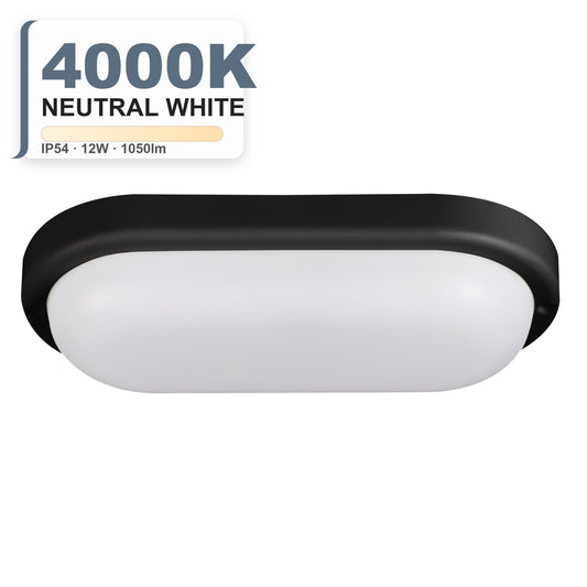 Kanlux TOLU LED 12W oval bulkhead 4000K Neutral White