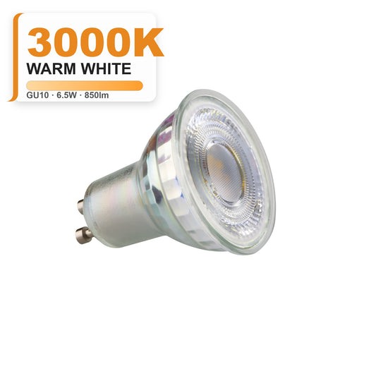 XLED GU10 6.5W LED Bulb 3000K Warm White