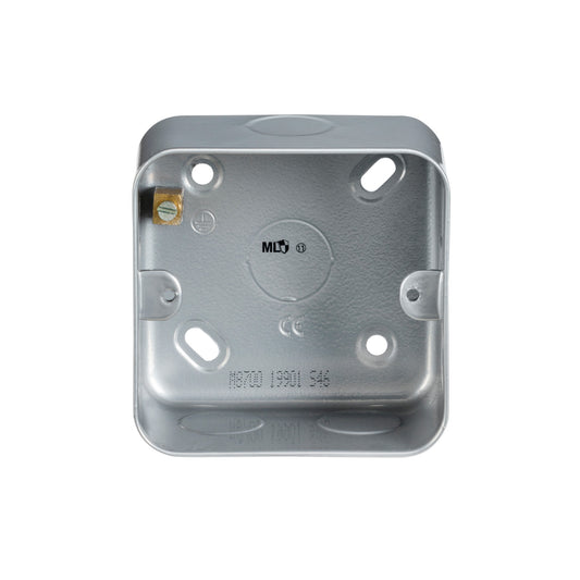 Knightsbridge M8700 metal clad surface box grey