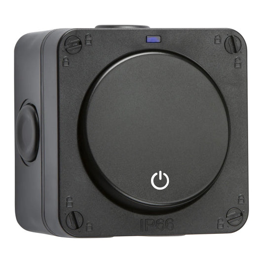 Knightsbridge OP21T IP66 16A time delay switch black