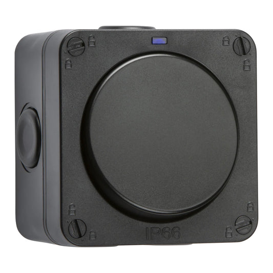 Knightsbridge OP2DP IP66 20AX 1G DP switch black