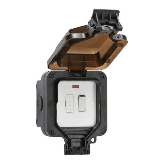 Knightsbridge OP63N IP66 switched fused spur unit black
