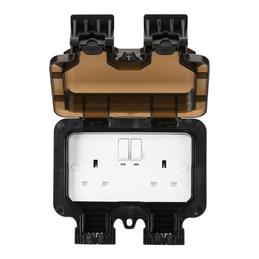 Knightsbridge OP9KW smart IP66 2G outdoor socket