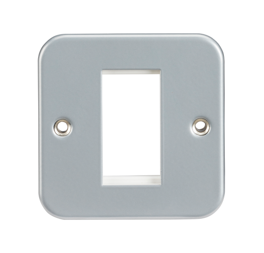 Knightsbridge M1G metal clad 1G modular faceplate grey