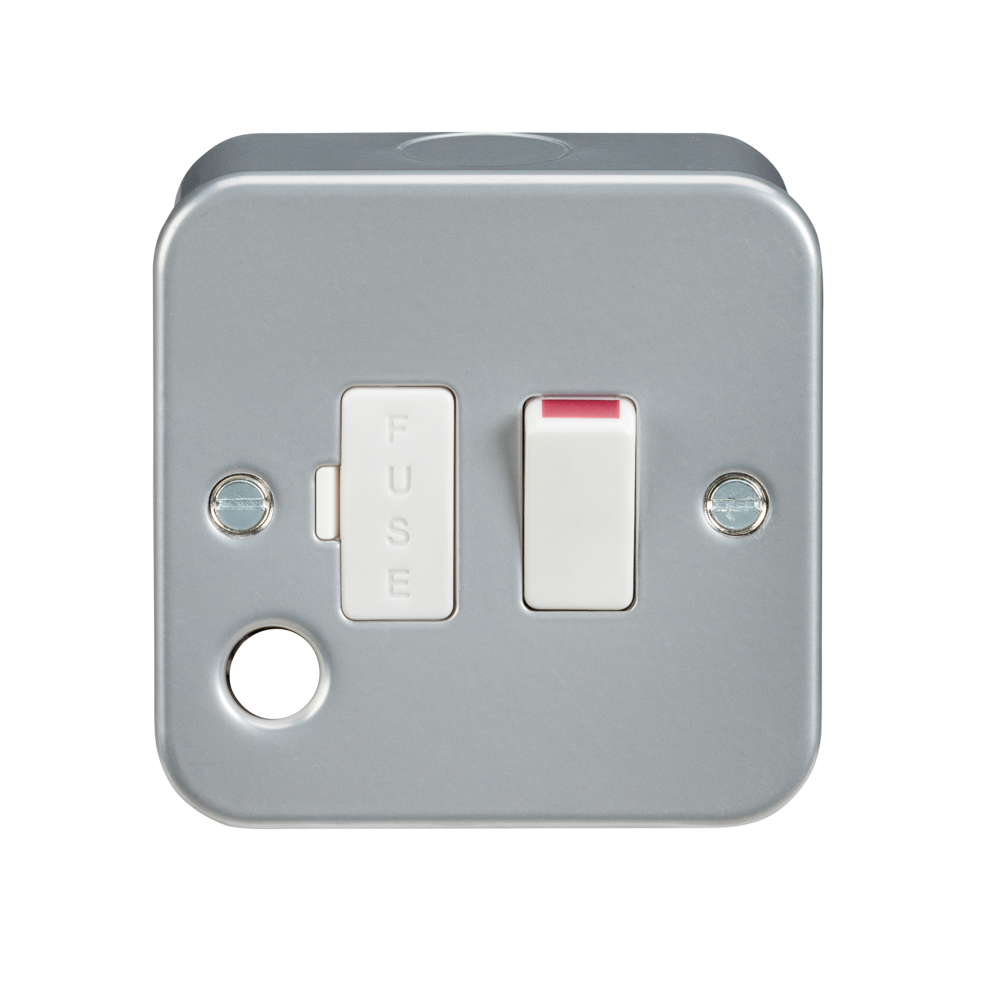 Knightsbridge M6300F metal clad switched fused spur flex grey