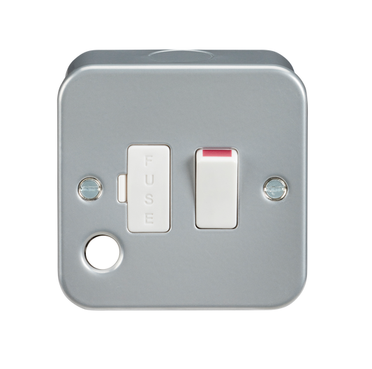Knightsbridge M6300F metal clad switched fused spur flex grey