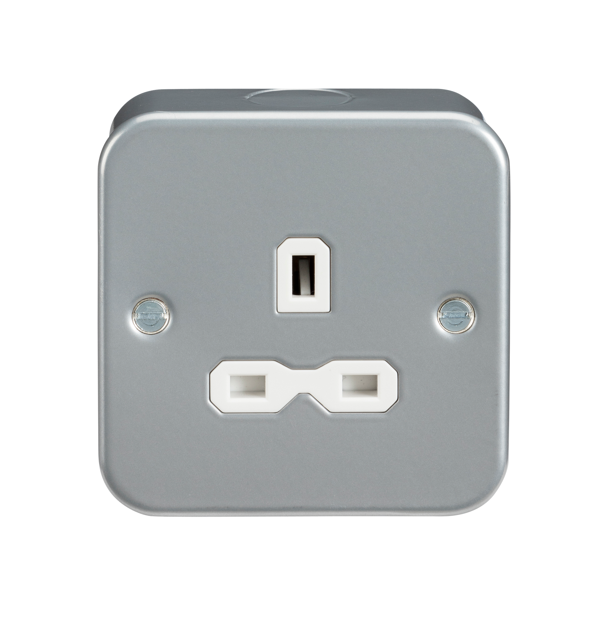 Knightsbridge MR7000U metal clad 13A 1G unswitched socket grey