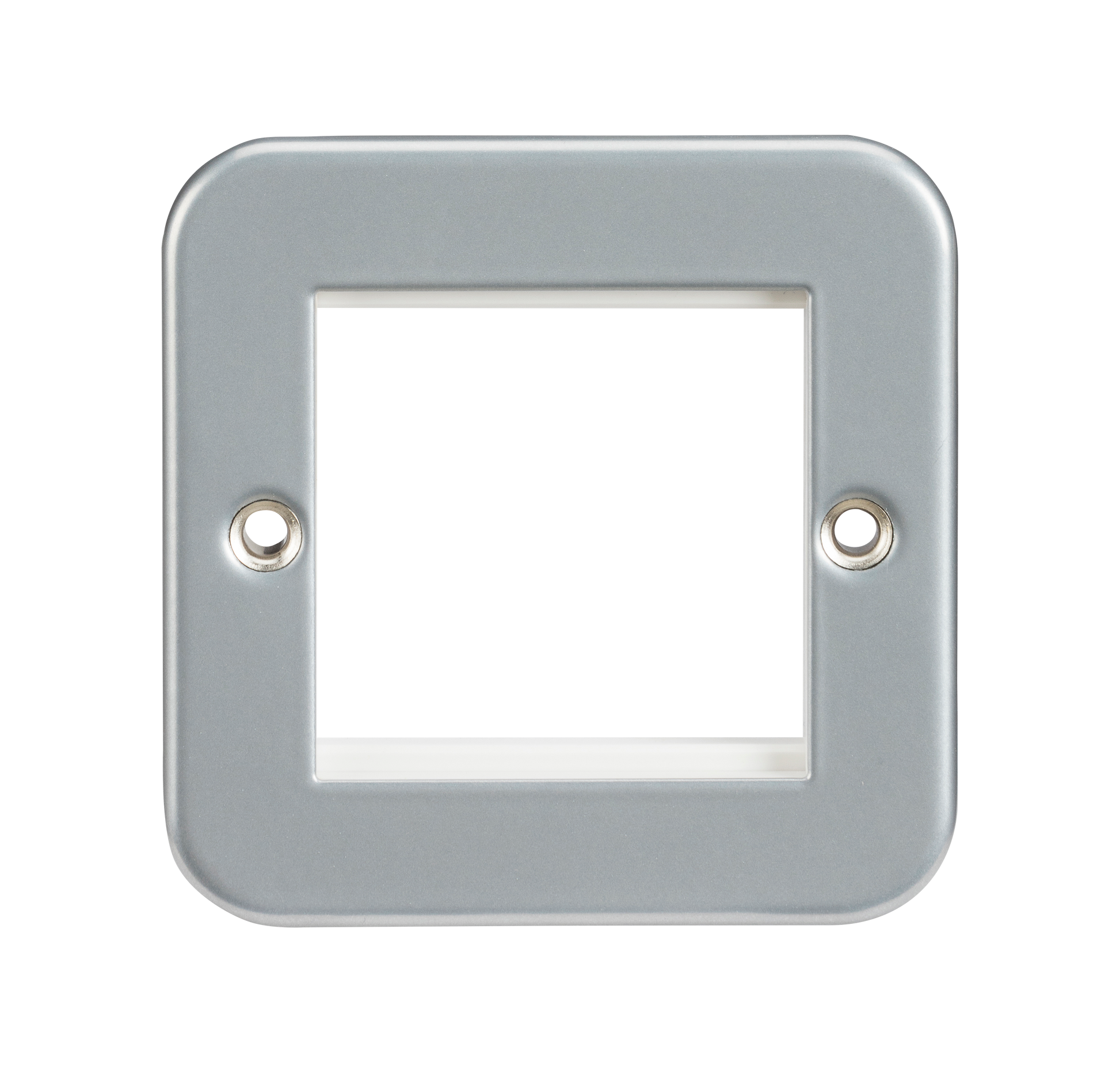 Knightsbridge M2G metal clad 2G modular faceplate grey
