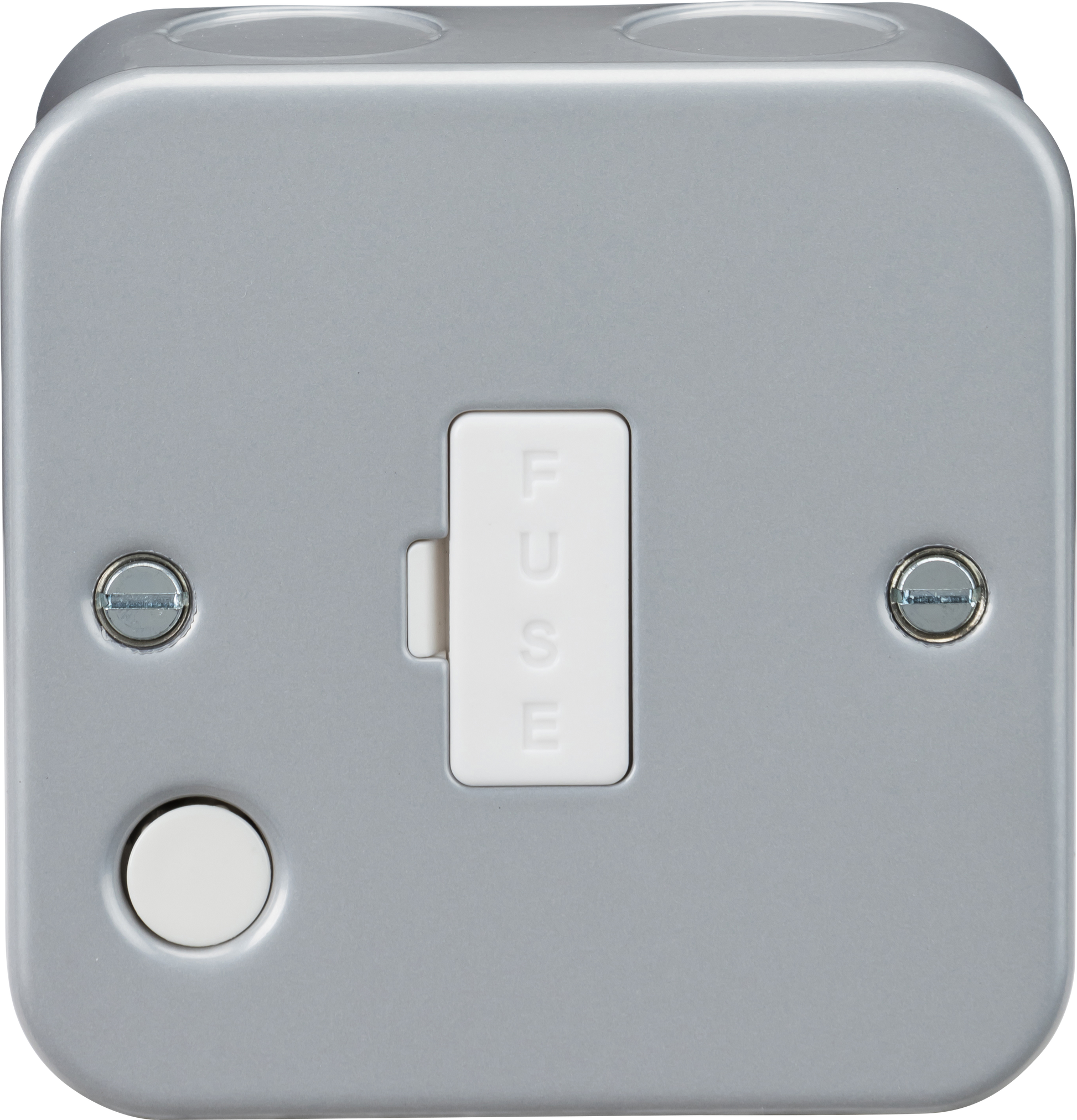 Knightsbridge M6000F metal clad fused spur flex outlet grey