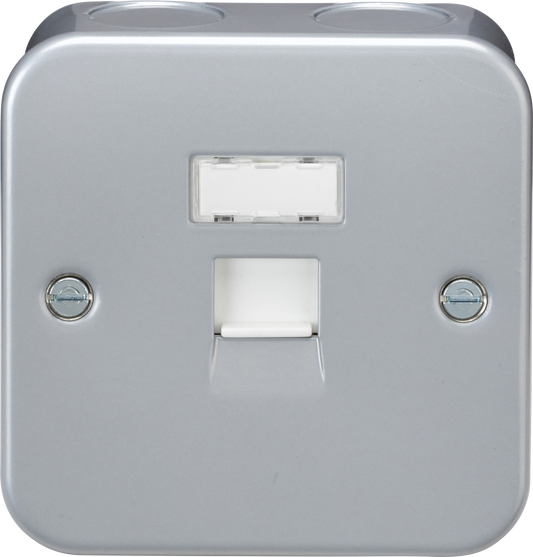 Knightsbridge MC6 metal clad CAT6a RJ45 network outlet grey