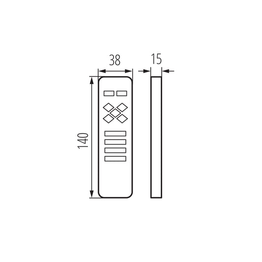 Kanlux REMOTE 4 MONO/CCT-B dimensions diagram