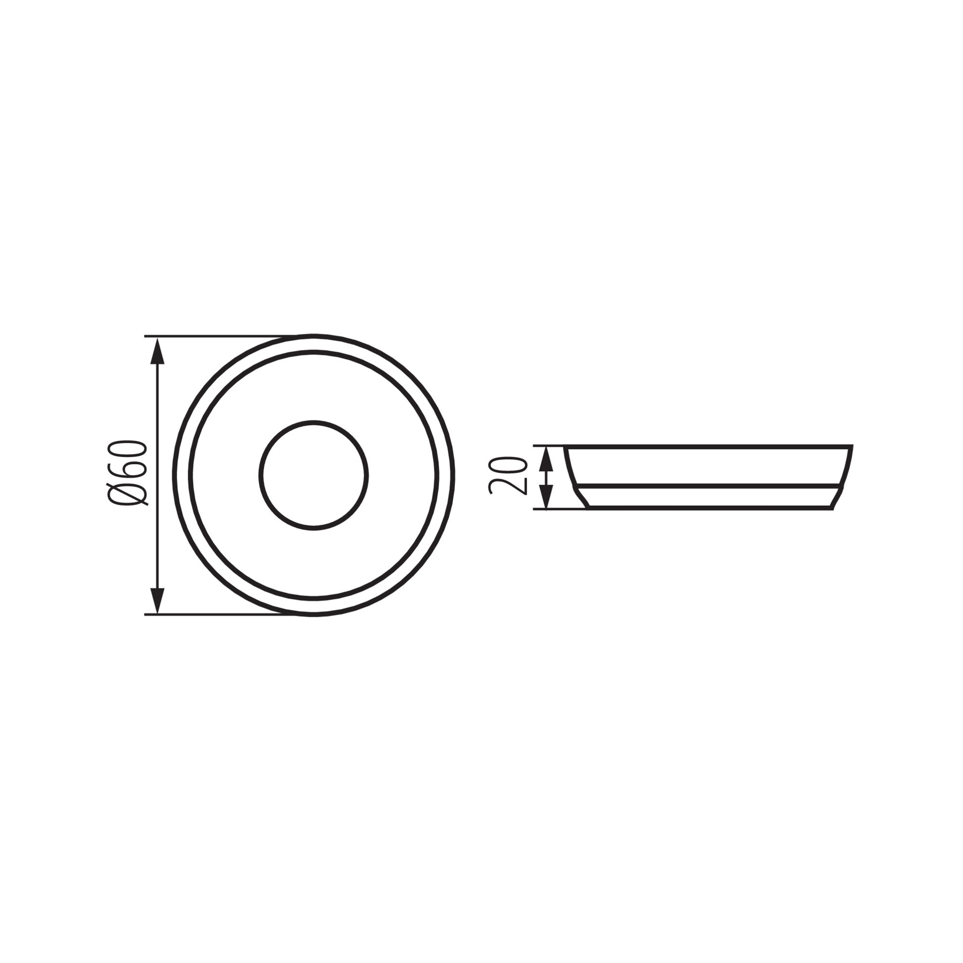 Kanlux REMOTE O 1 MONO/CCT-B dimensions diagram