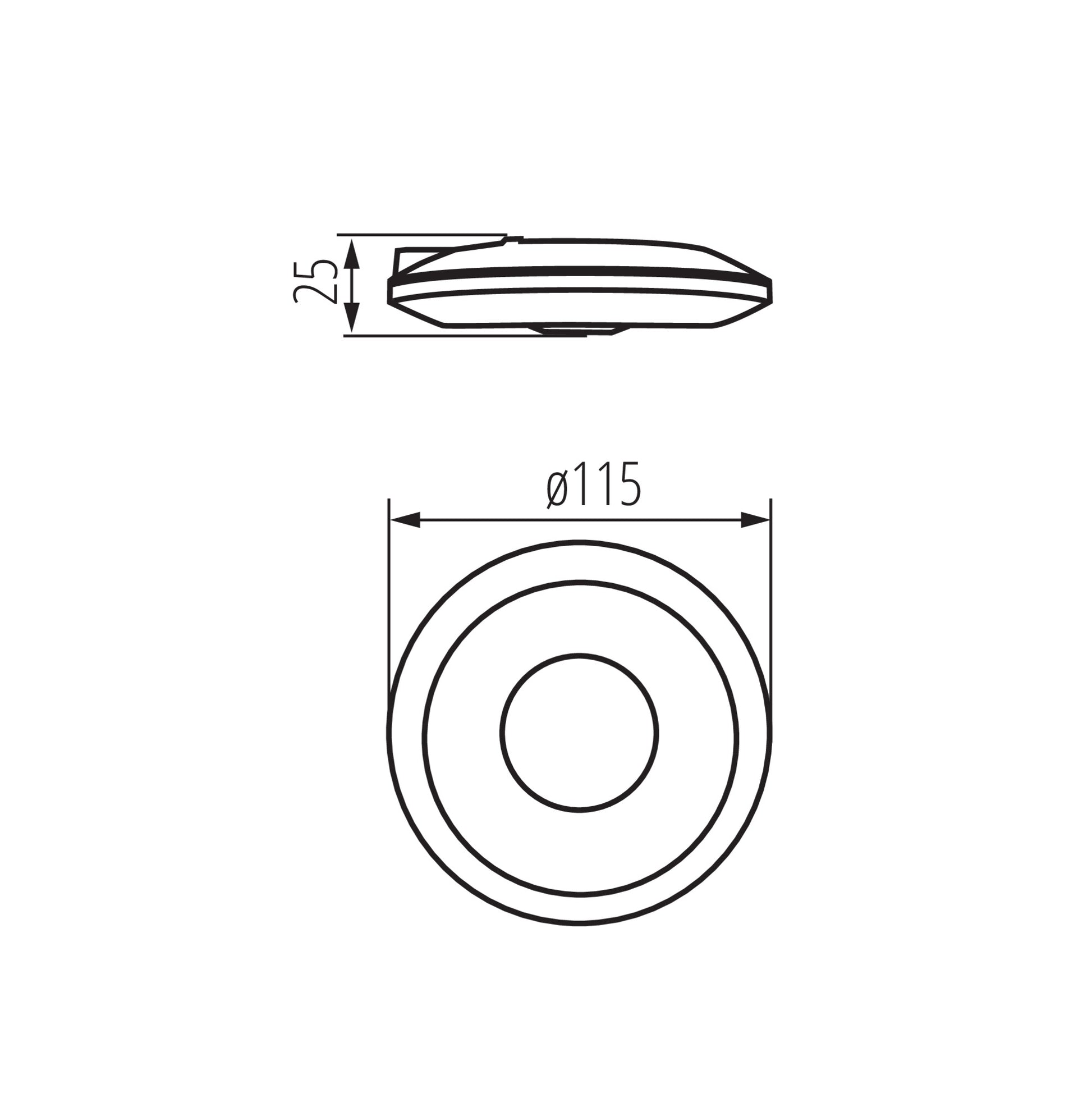 Kanlux ZONA FLAT-W dimensions diagram
