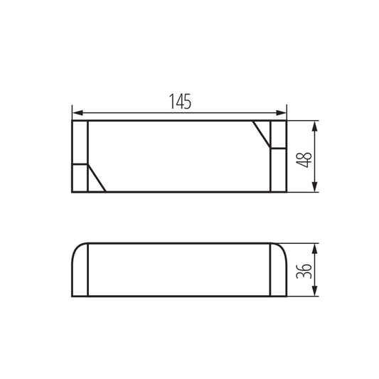 Kanlux POWELED P 24V 30W dimensions diagram