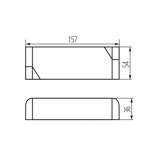 Kanlux POWELED P 24V 60W dimensions diagram