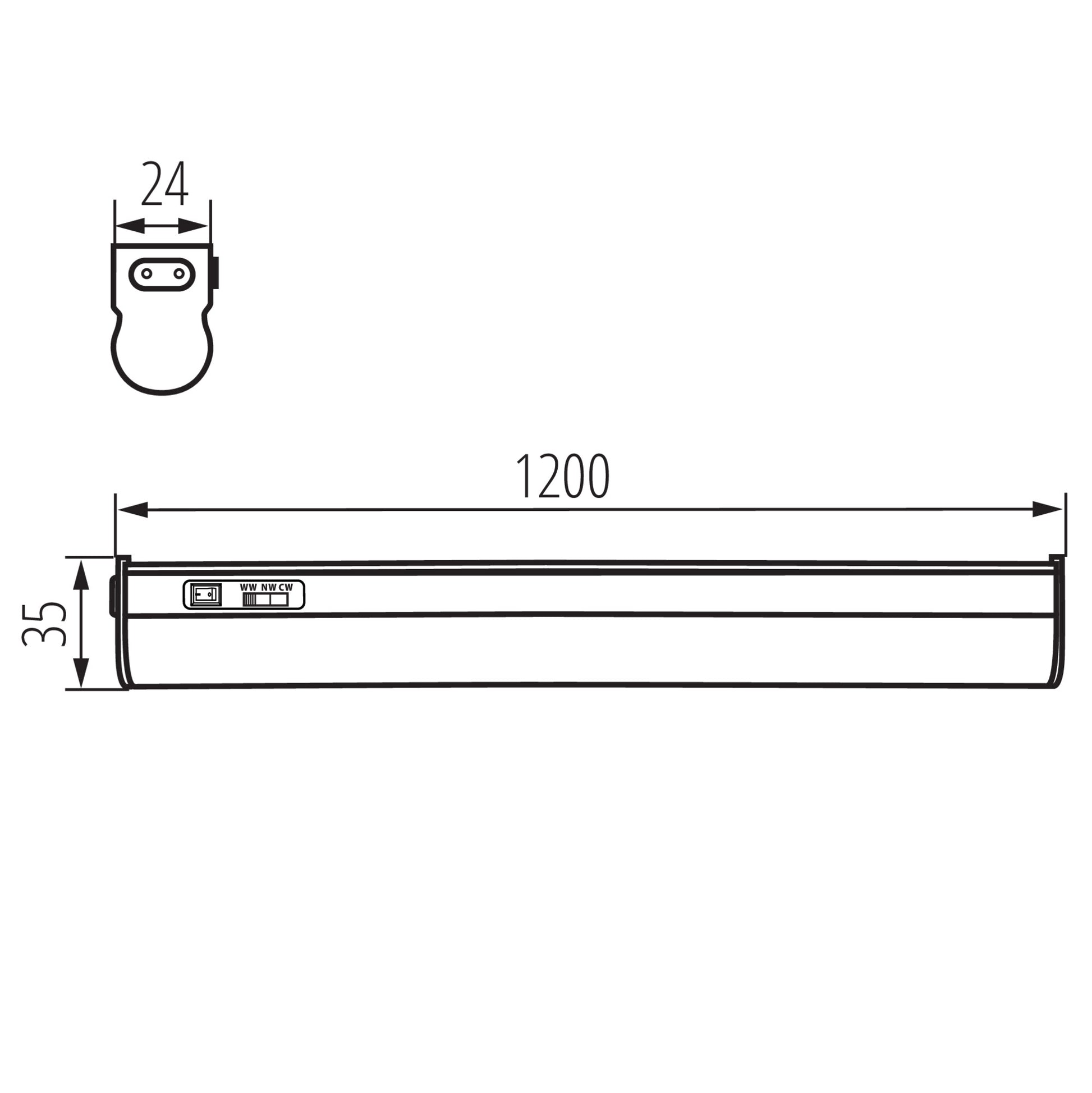 Kanlux MERA LED 15W CCT dimensions diagram