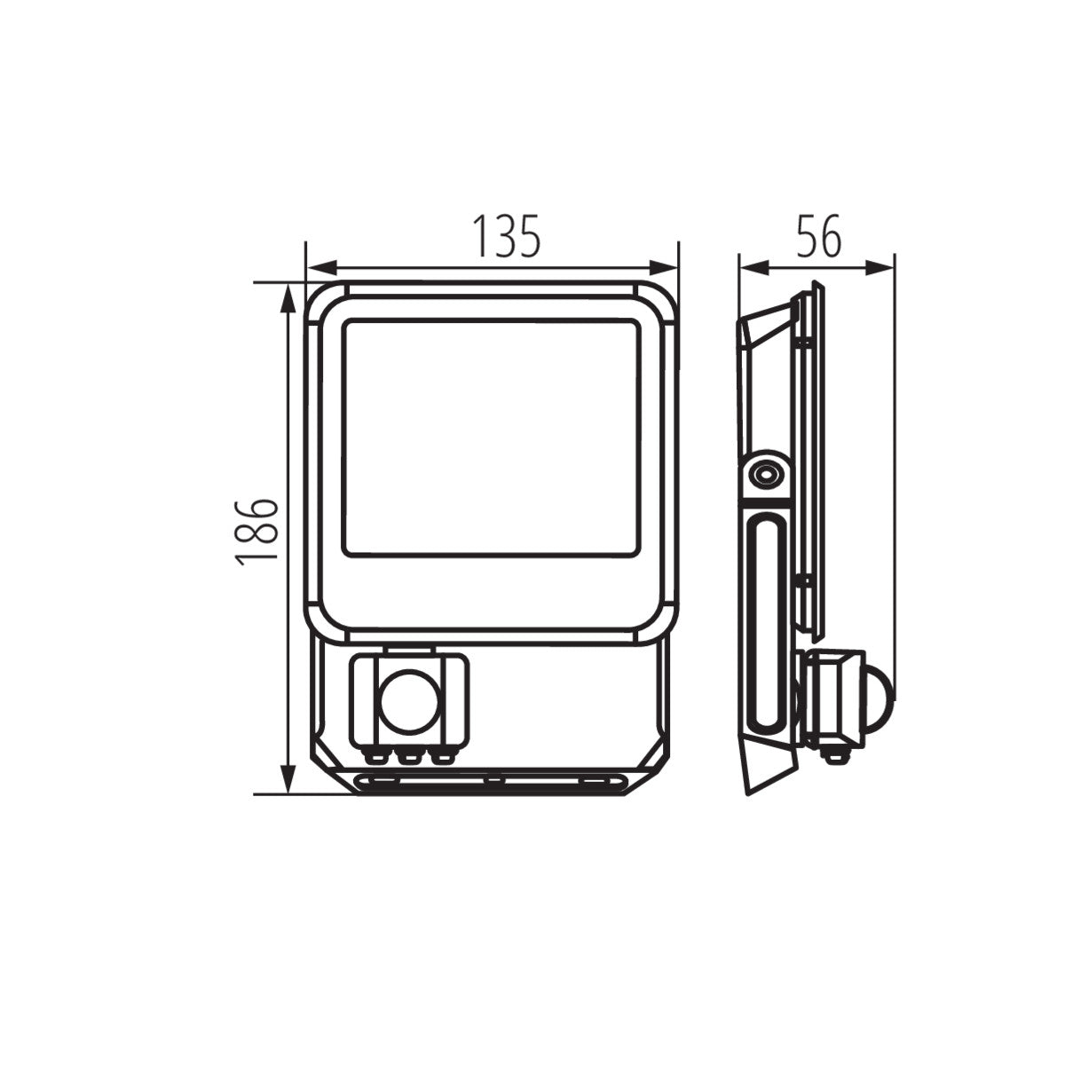 Kanlux IQ-LED FL 30W Floodlight dimensions