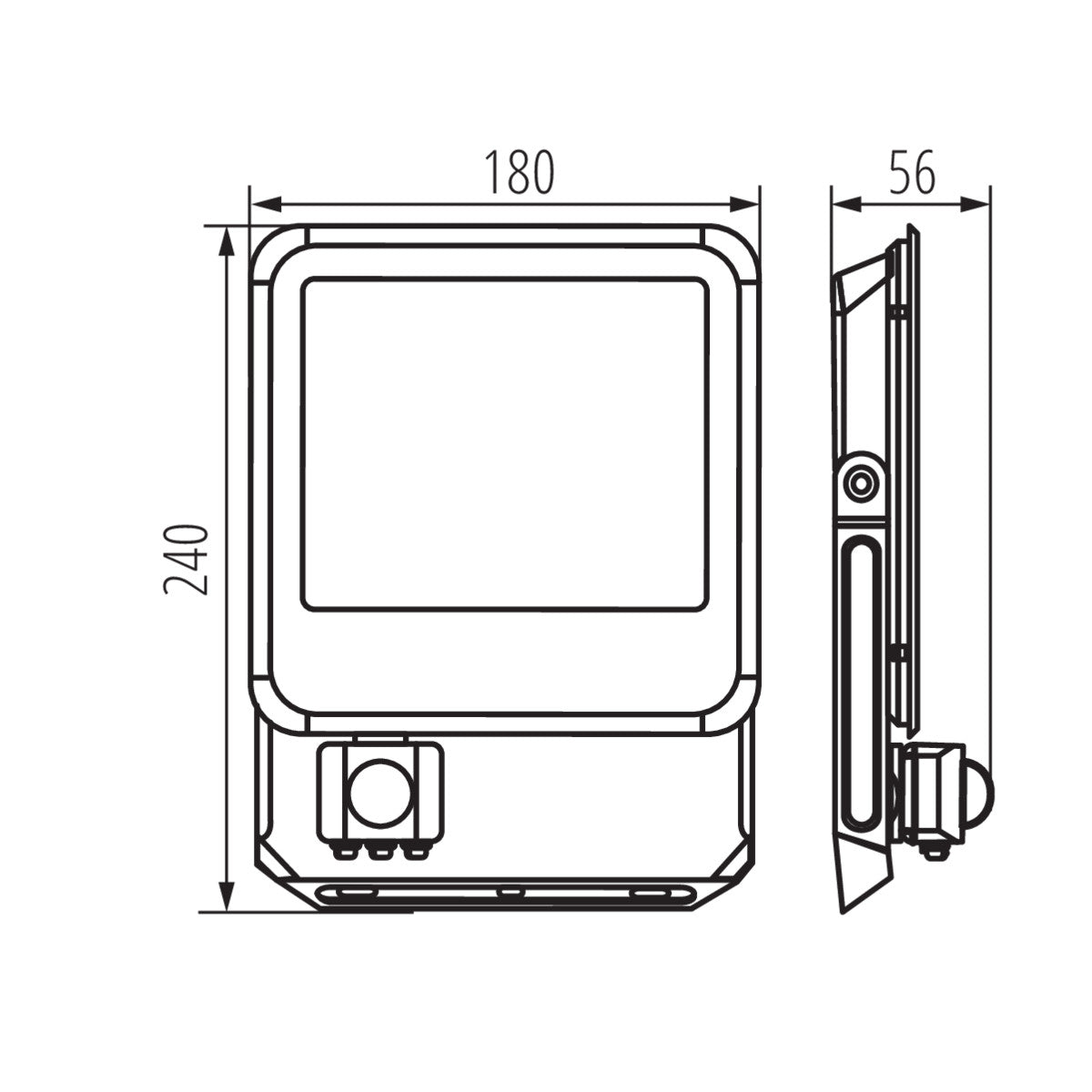 Kanlux IQ-LED FL 50W Floodlight dimensions