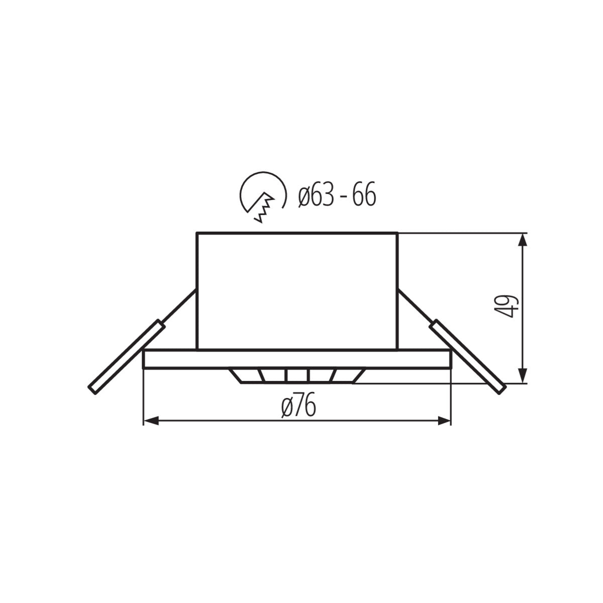 Kanlux MERGE-WT-O-W dimensions diagram