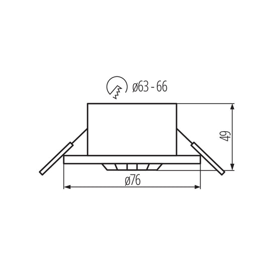 Kanlux MERGE-WT-O-W dimensions diagram