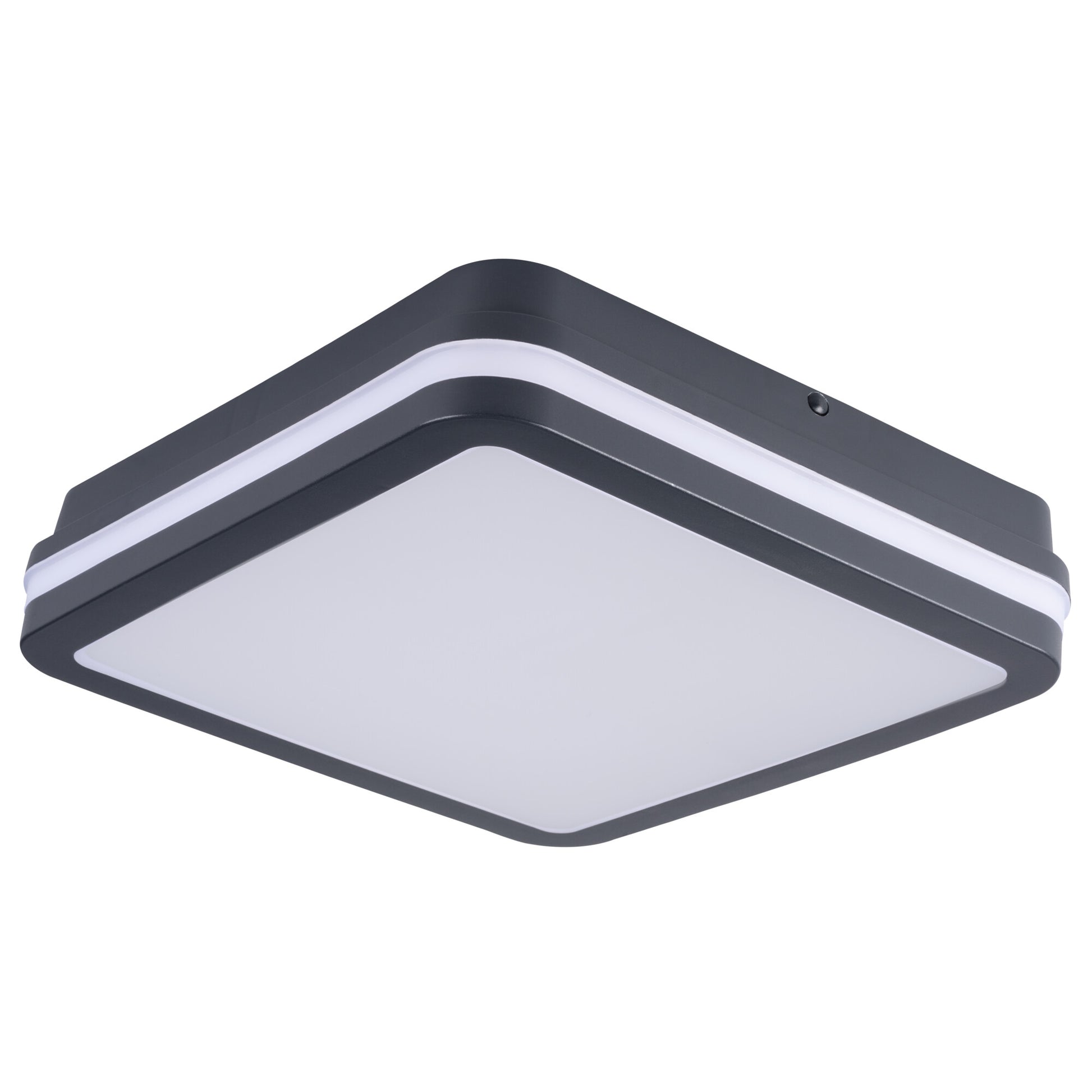 Square LED ceiling light graphite