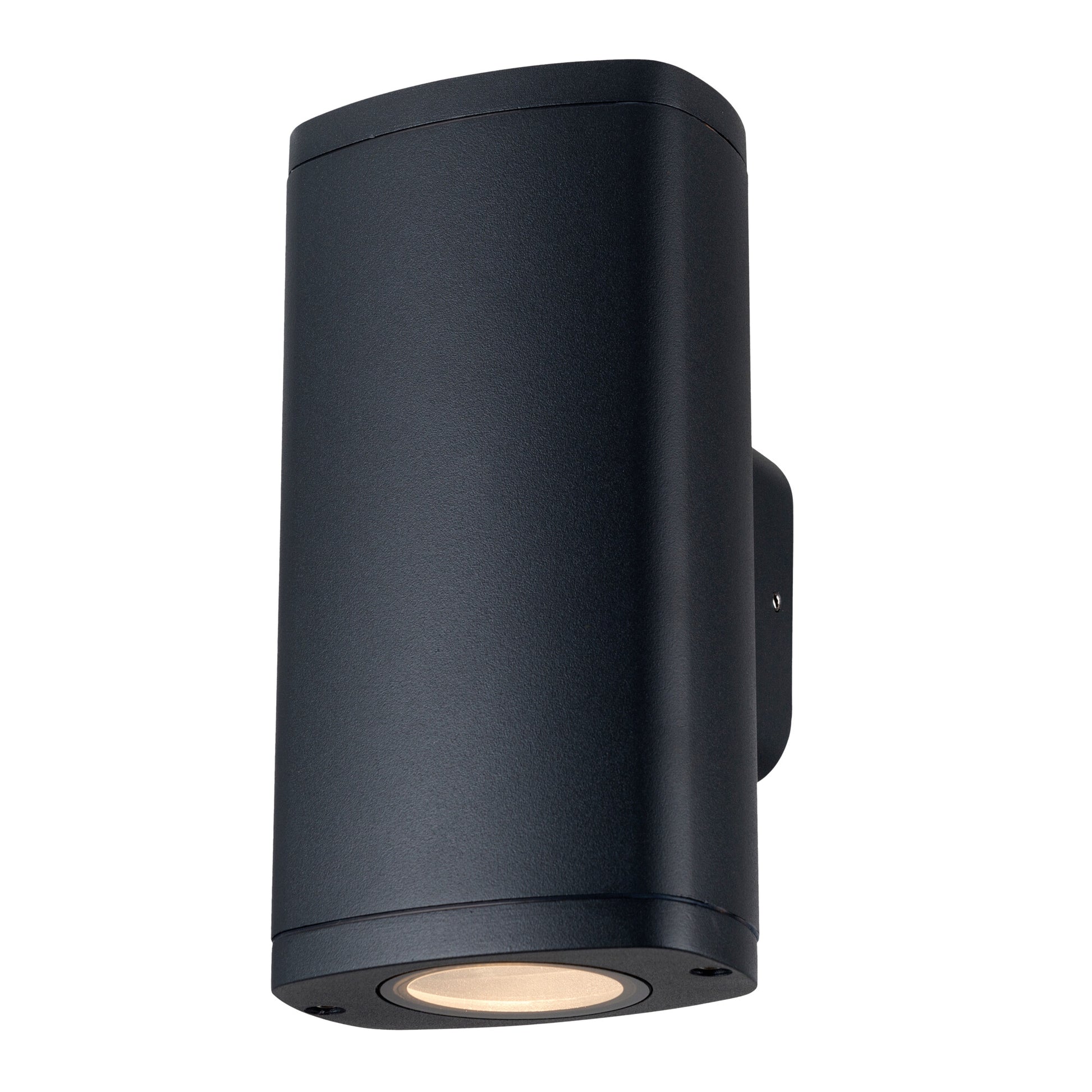 Twin GU10 facade wall light black