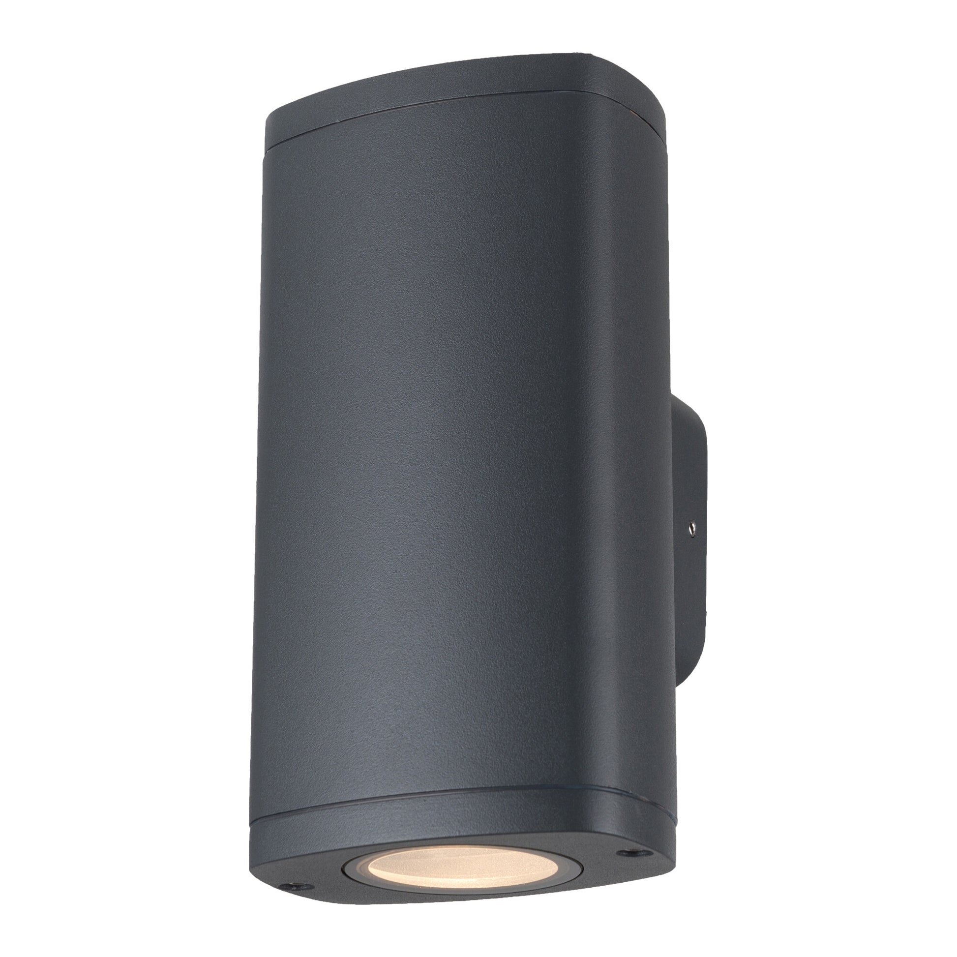 Twin GU10 facade wall light graphite