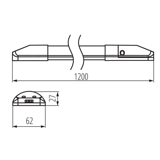 4FT LED Linear Batten dimensions