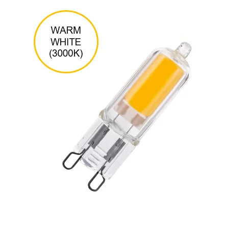 LED G9 2W Glass COB 200LM Warm White bulb