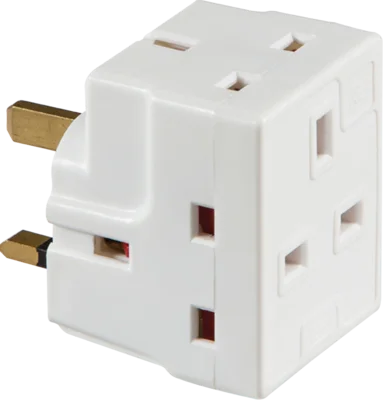 3 Way Mains Fused Adaptor