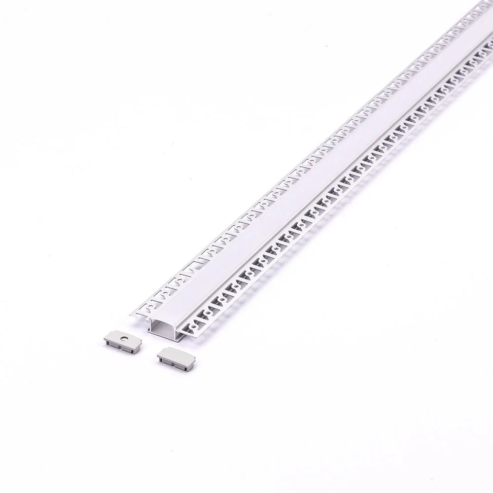 VT-8101 Mounting Kit with Diffuser for LED Strip Recessed 2000x61.5x14MM Silver