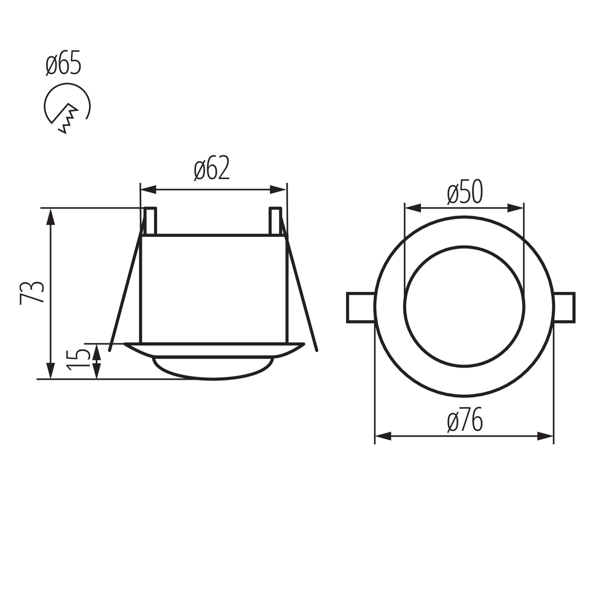 Kanlux MERGE JQ-O dimensions diagram