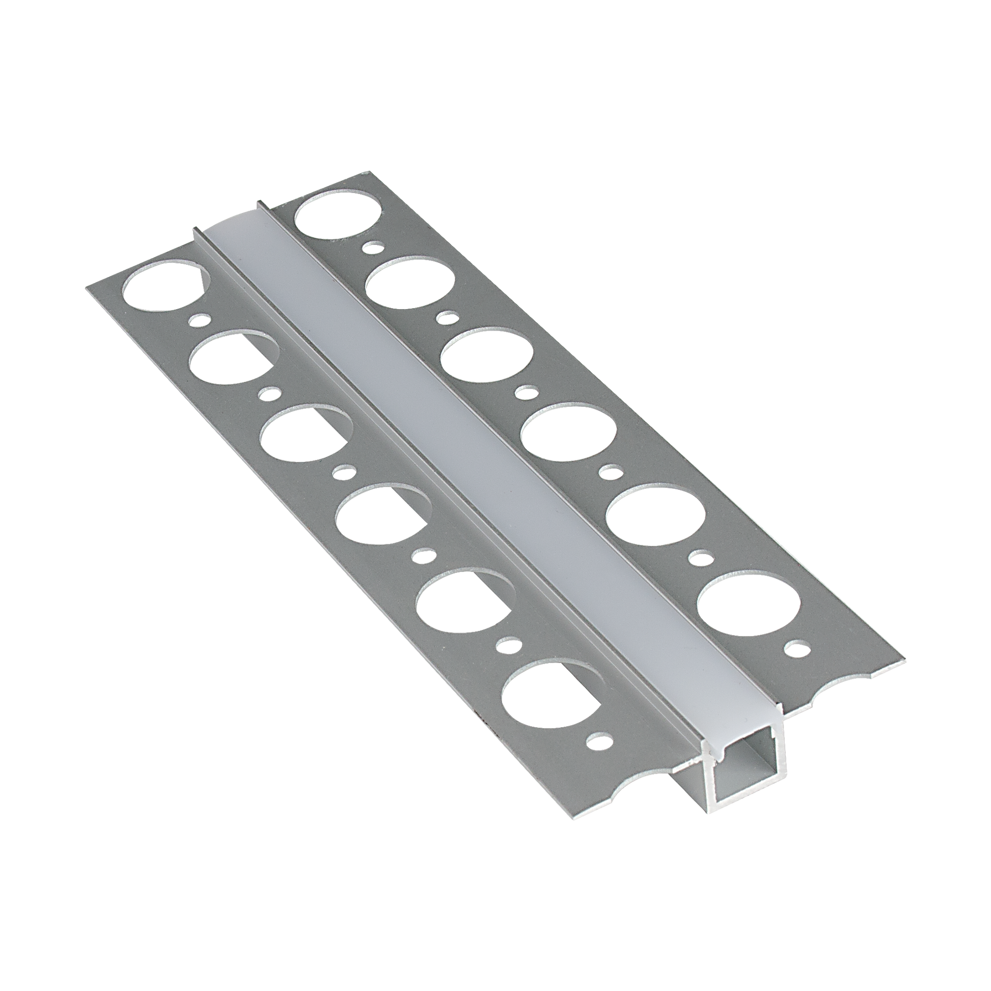 EMCO LEDAP5 Central Plaster-In Aluminium LED Strip Profile Silver