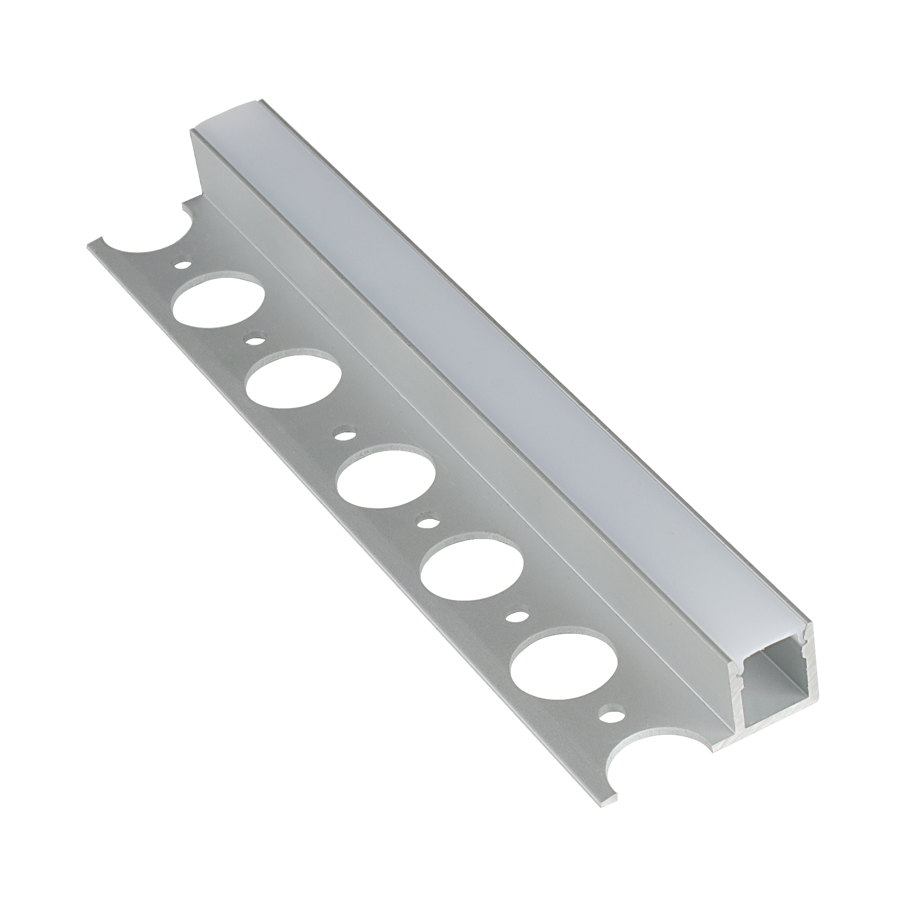 EMCO LEDAP6 Central/End Tile-In Aluminium LED Strip Profile Silver