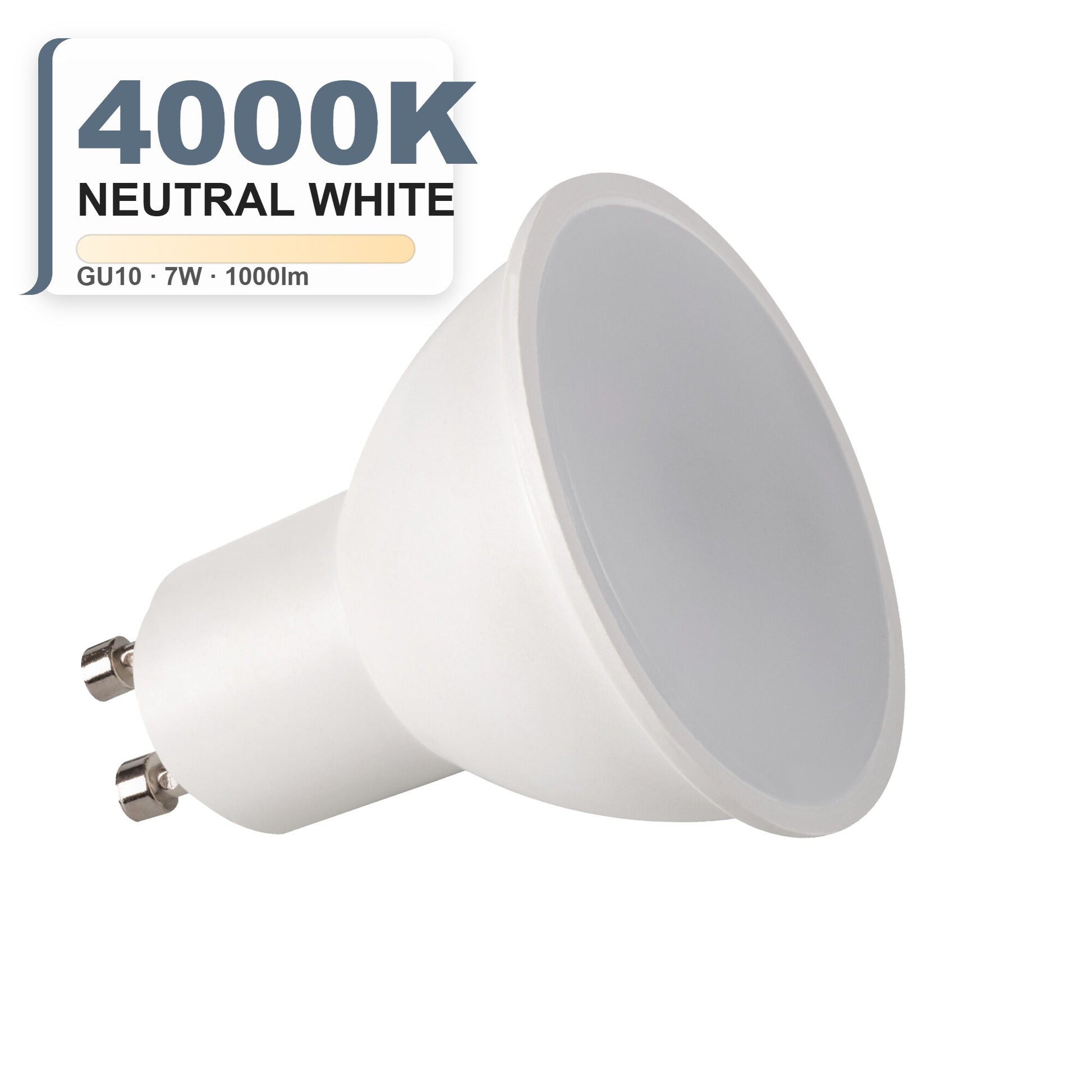 K-LED GU10 7W LED Bulb 4000K Neutral White