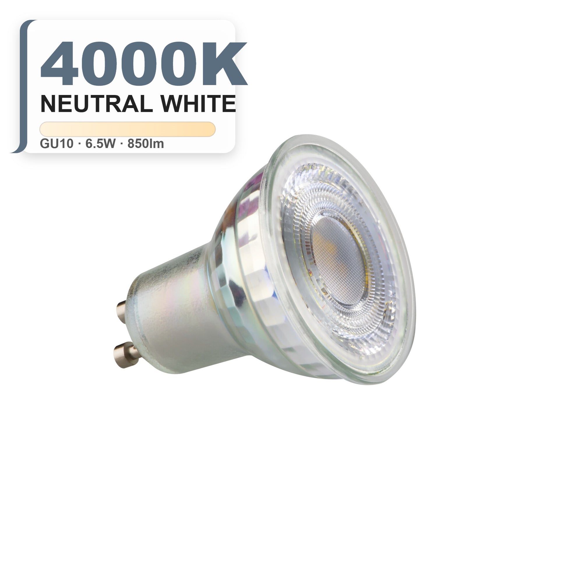 XLED GU10 6.5W LED Bulb 4000K Neutral White