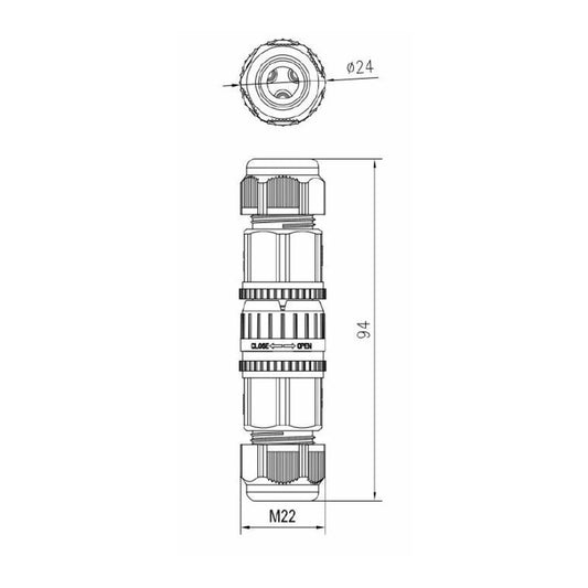 JB0011 dimensions line drawing